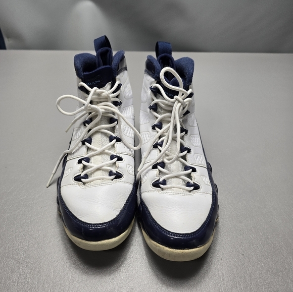 Air Jordan 9 ‘UNC’ 302370-145 OG IX White Blue Men’s Size 10 - Picture 2 of 11